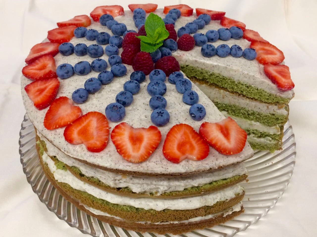 Grünkohl-Zitronen-Sahnetorte